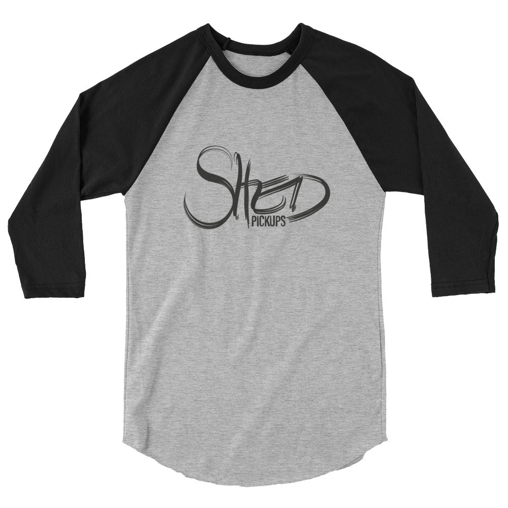 Shed Pickups Logo 3/4 sleeve raglan shirt