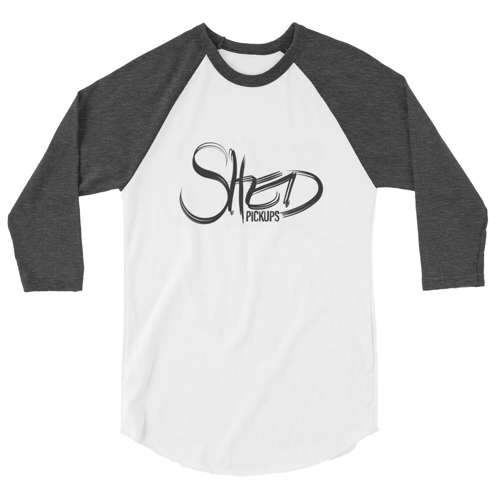 Shed Pickups Logo 3/4 sleeve raglan shirt